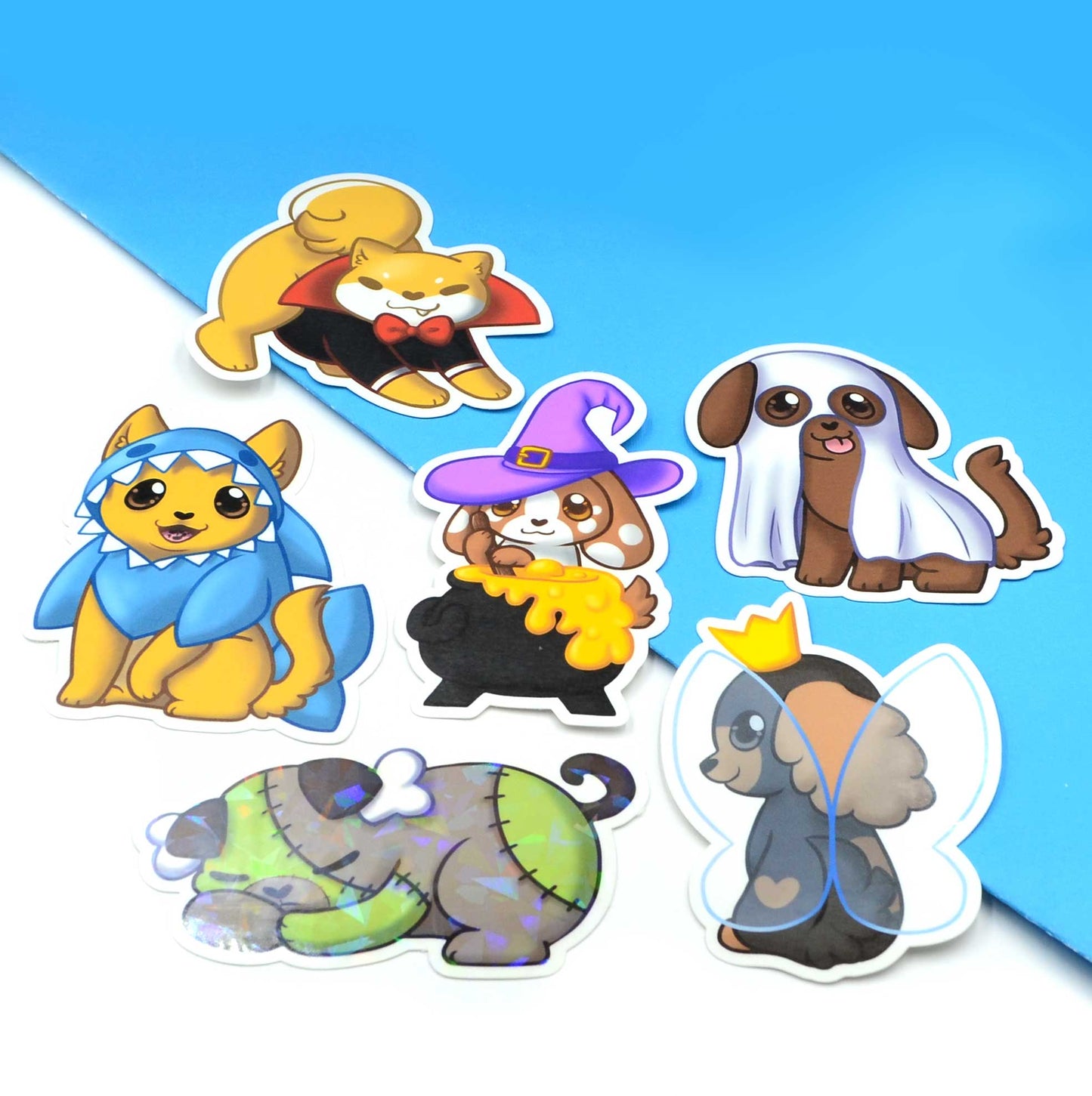 Halloween Costume Dogs Sticker Pack