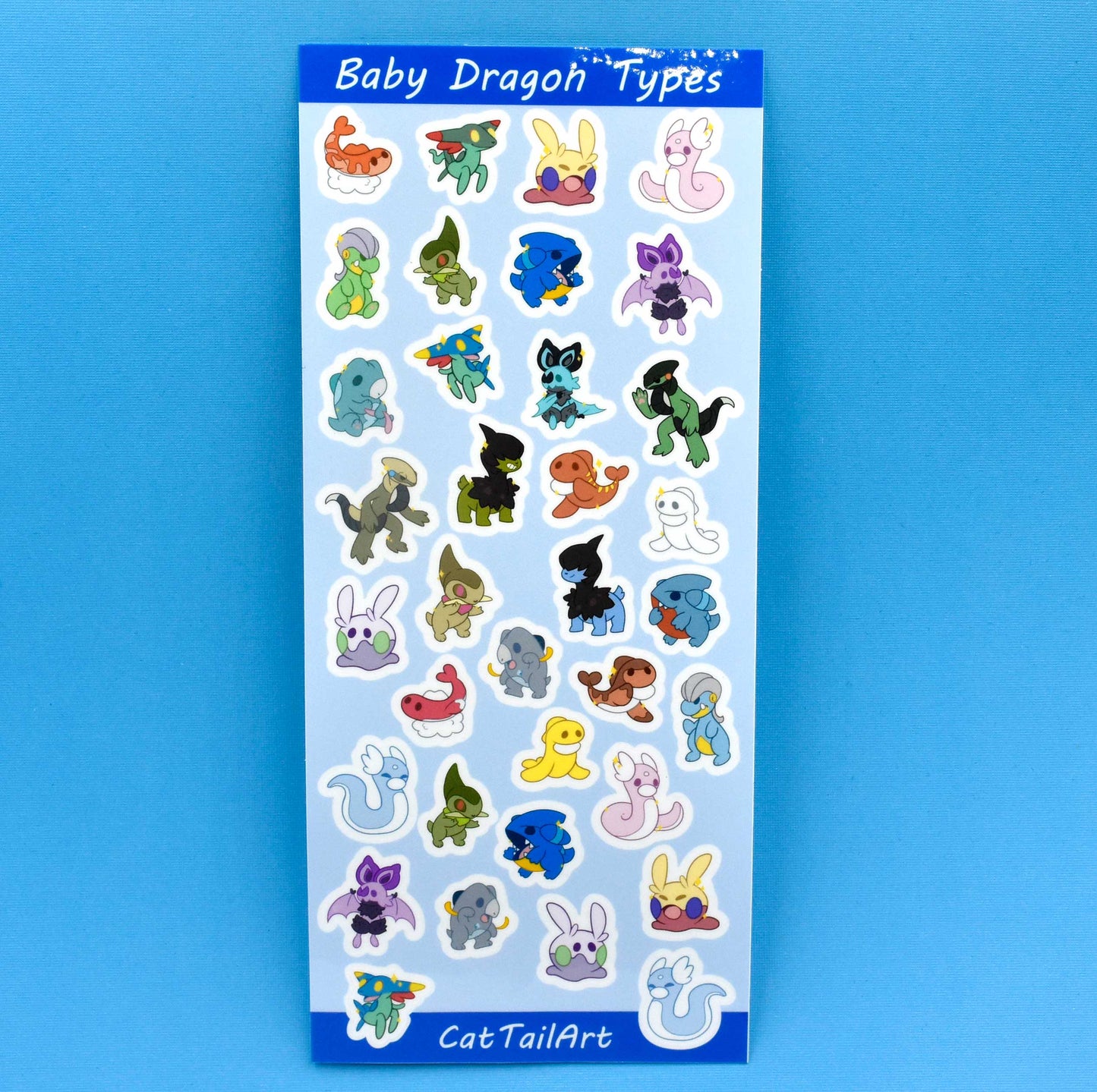 Baby Dragon Types Sticker Sheet