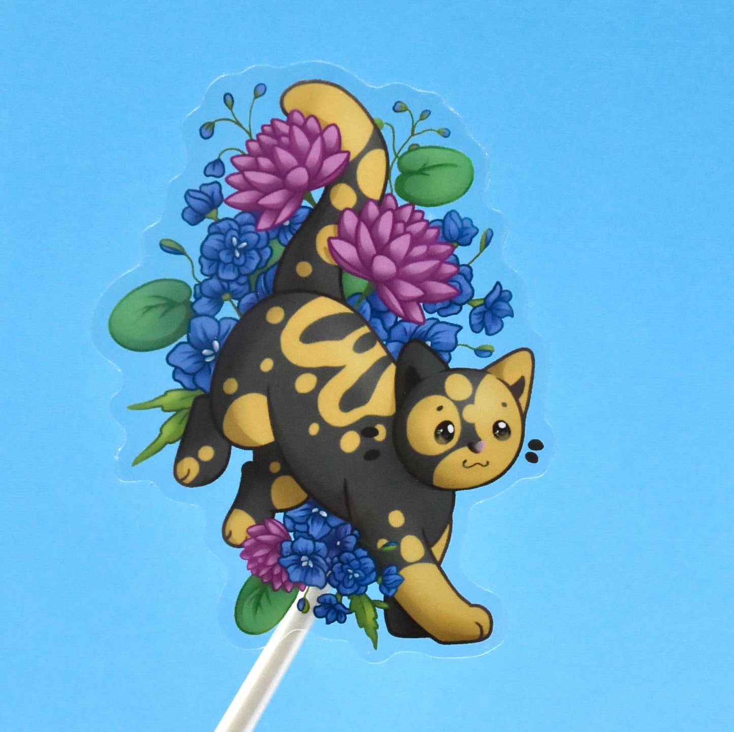 Birthday Month Cat and Flower Stickers