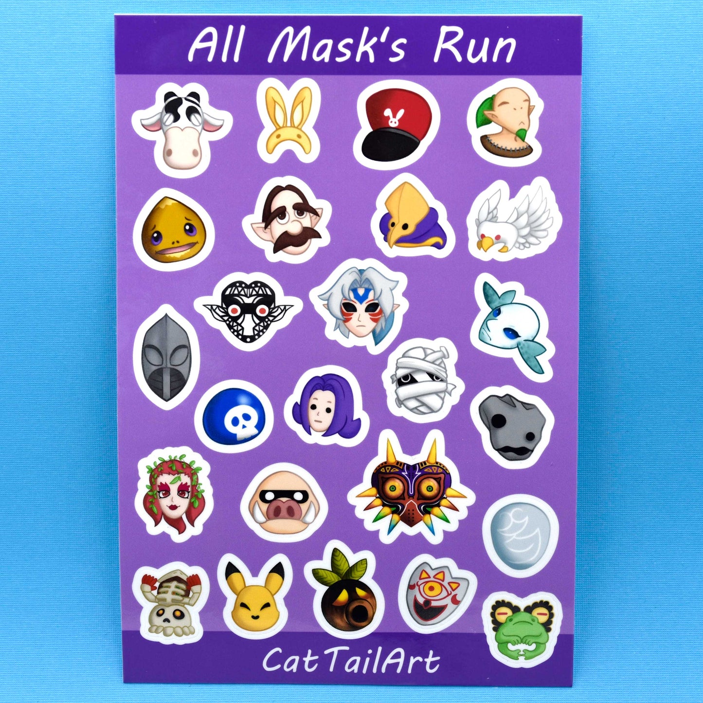 All Masks Run Sticker Sheet