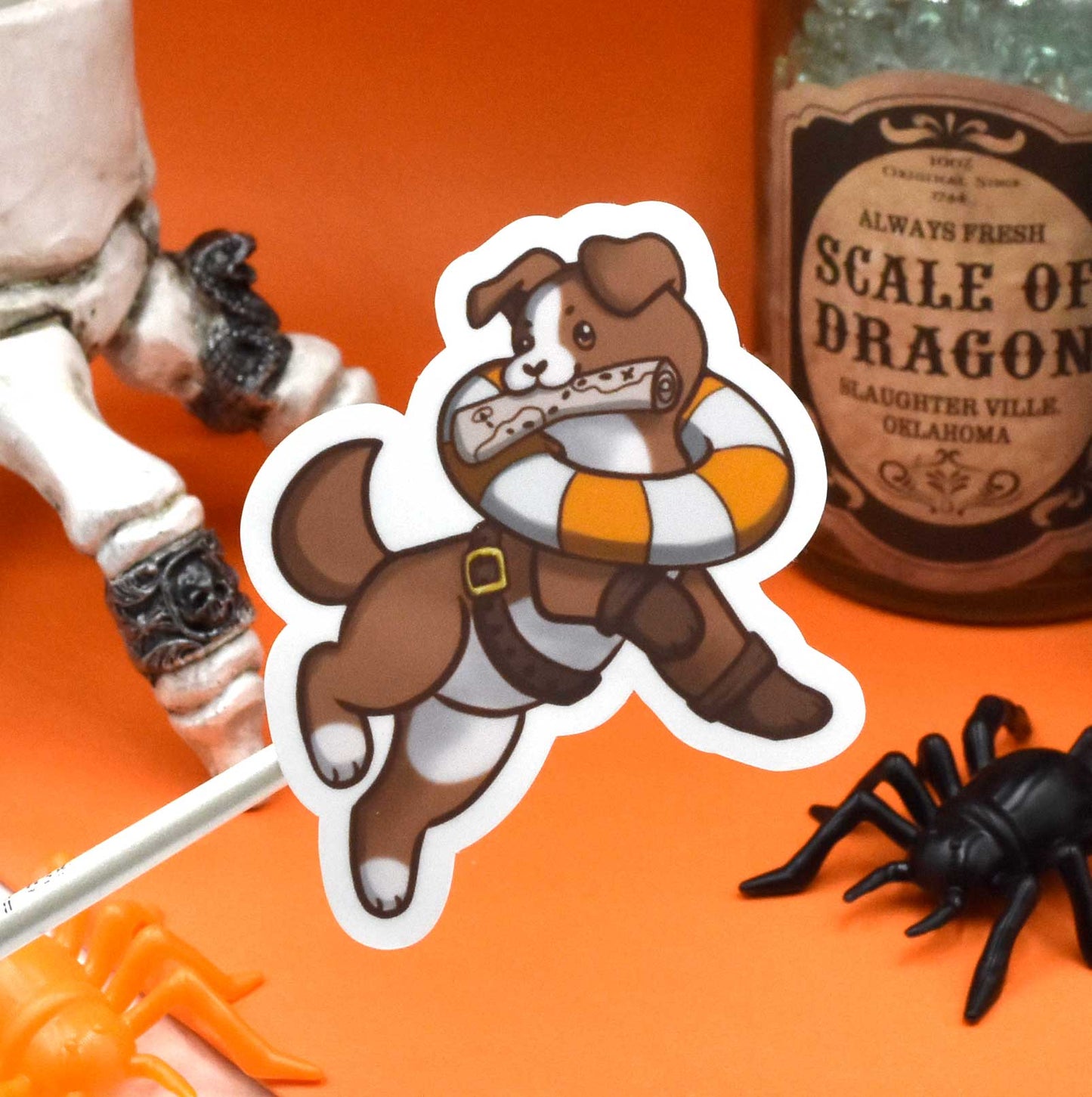 Halloween dog crew member Sticker