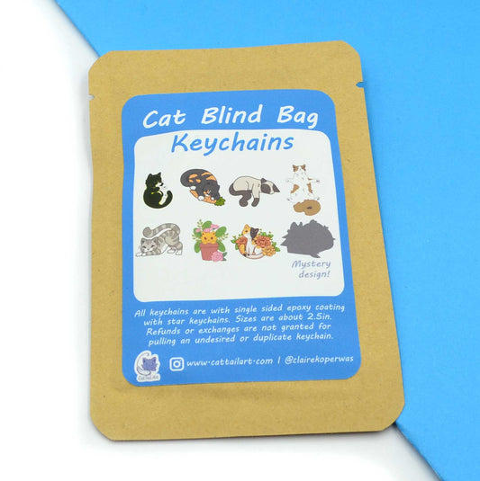 Blind Cat Keychain Bags