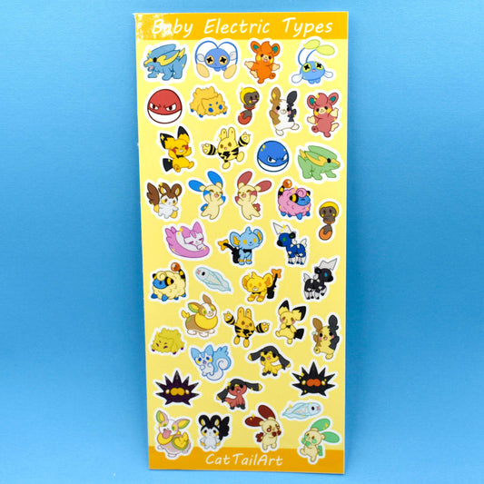 Baby Electric Types Sticker Sheet