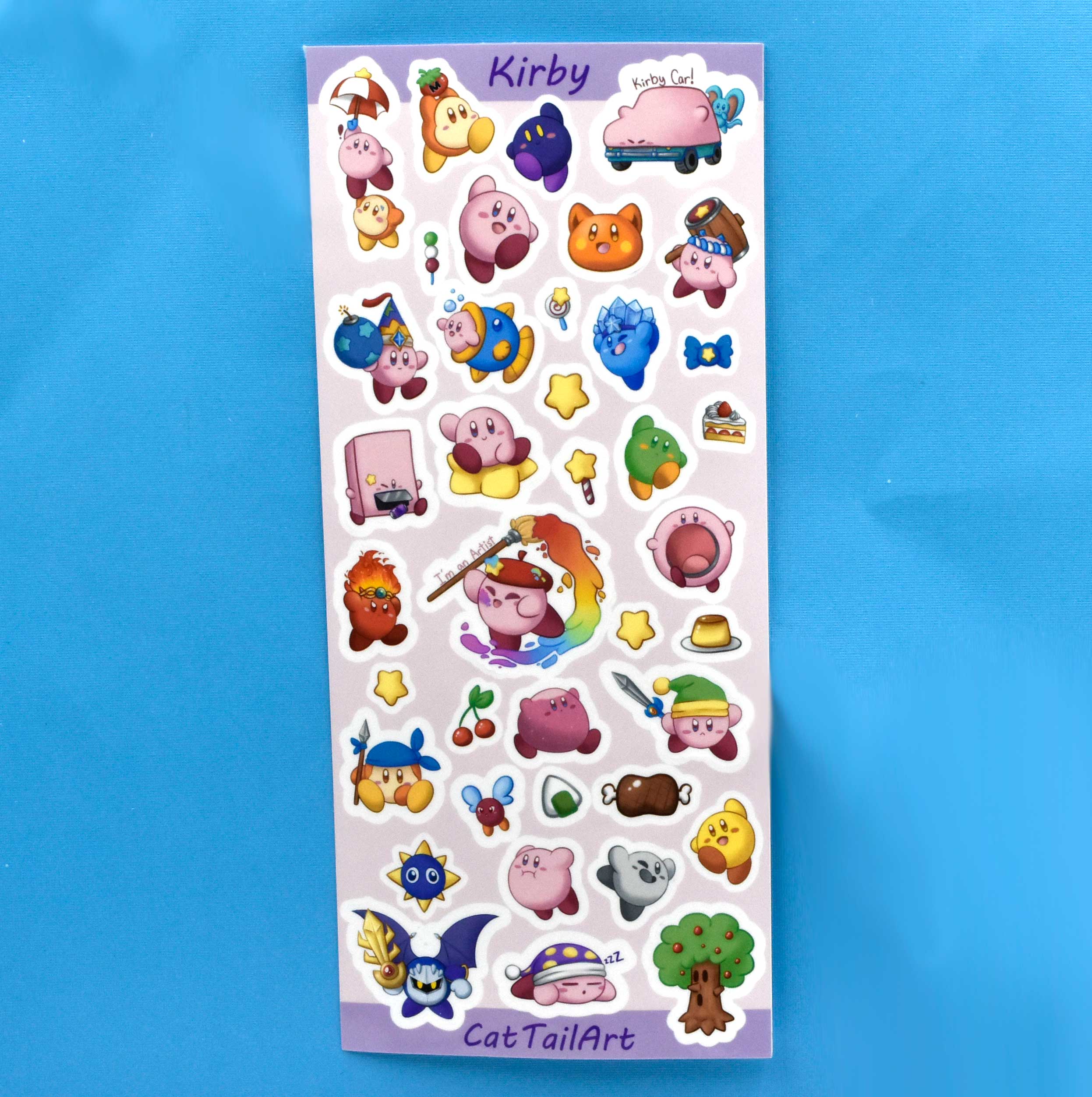 Kirby Sticker Sheet – Cat Tail Art