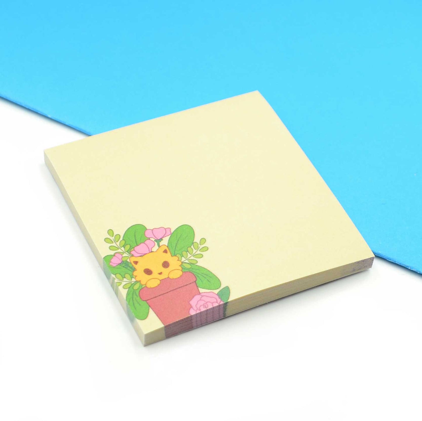 Orange Cat in Flower Pot Notepad