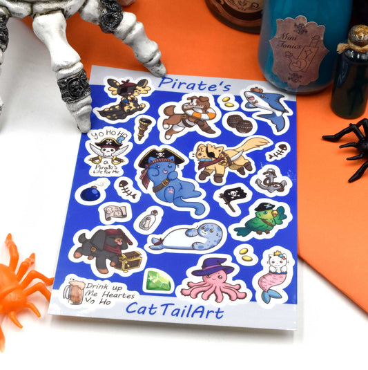 Halloween Pirates Sticker Sheet