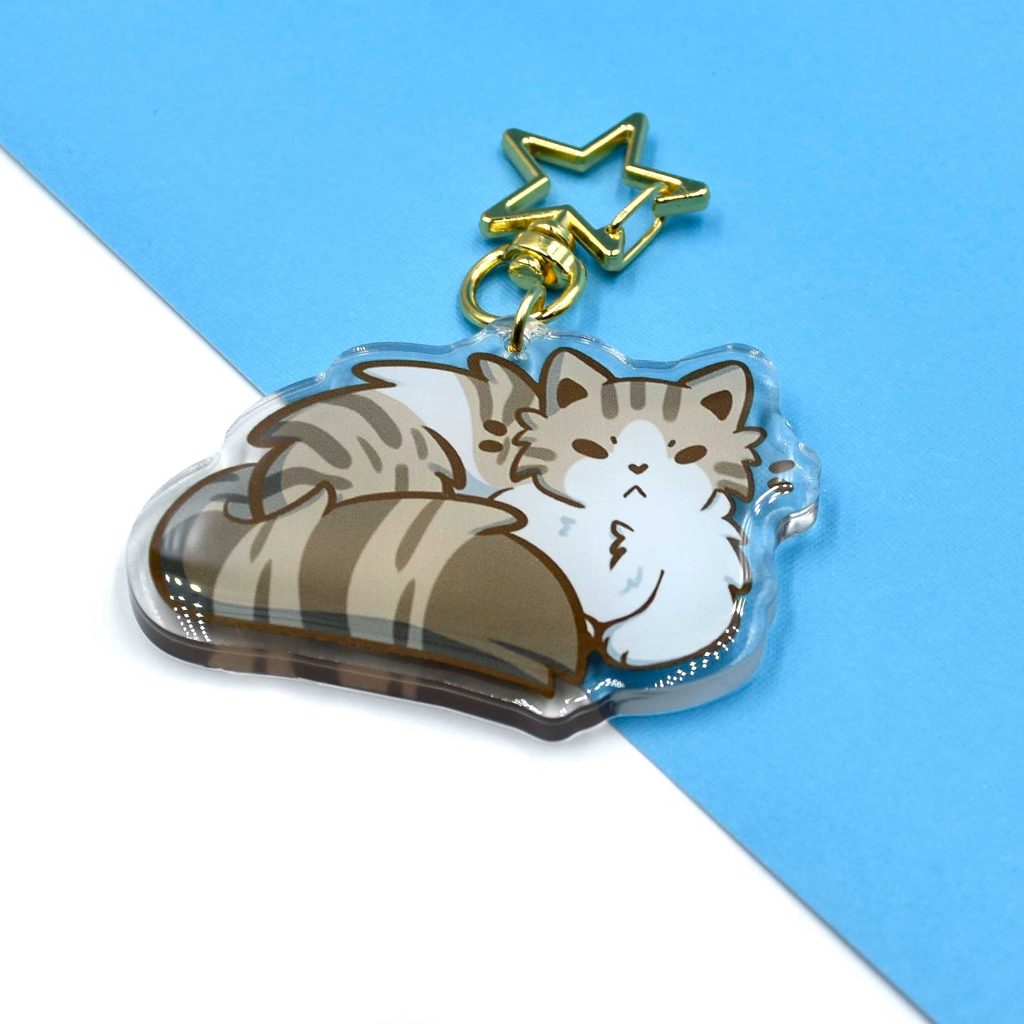 Angry Cat Acrylic Charm