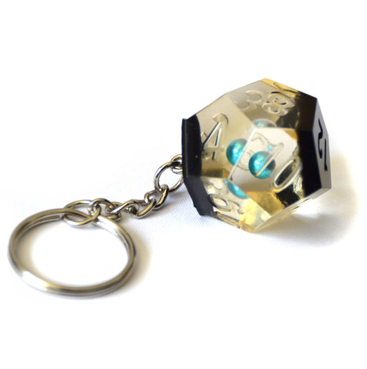 "Floating Pearl" Dice Keychains