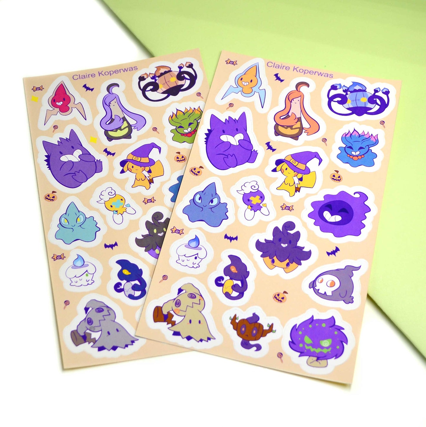 Pokemon halloween Sticker Sheets