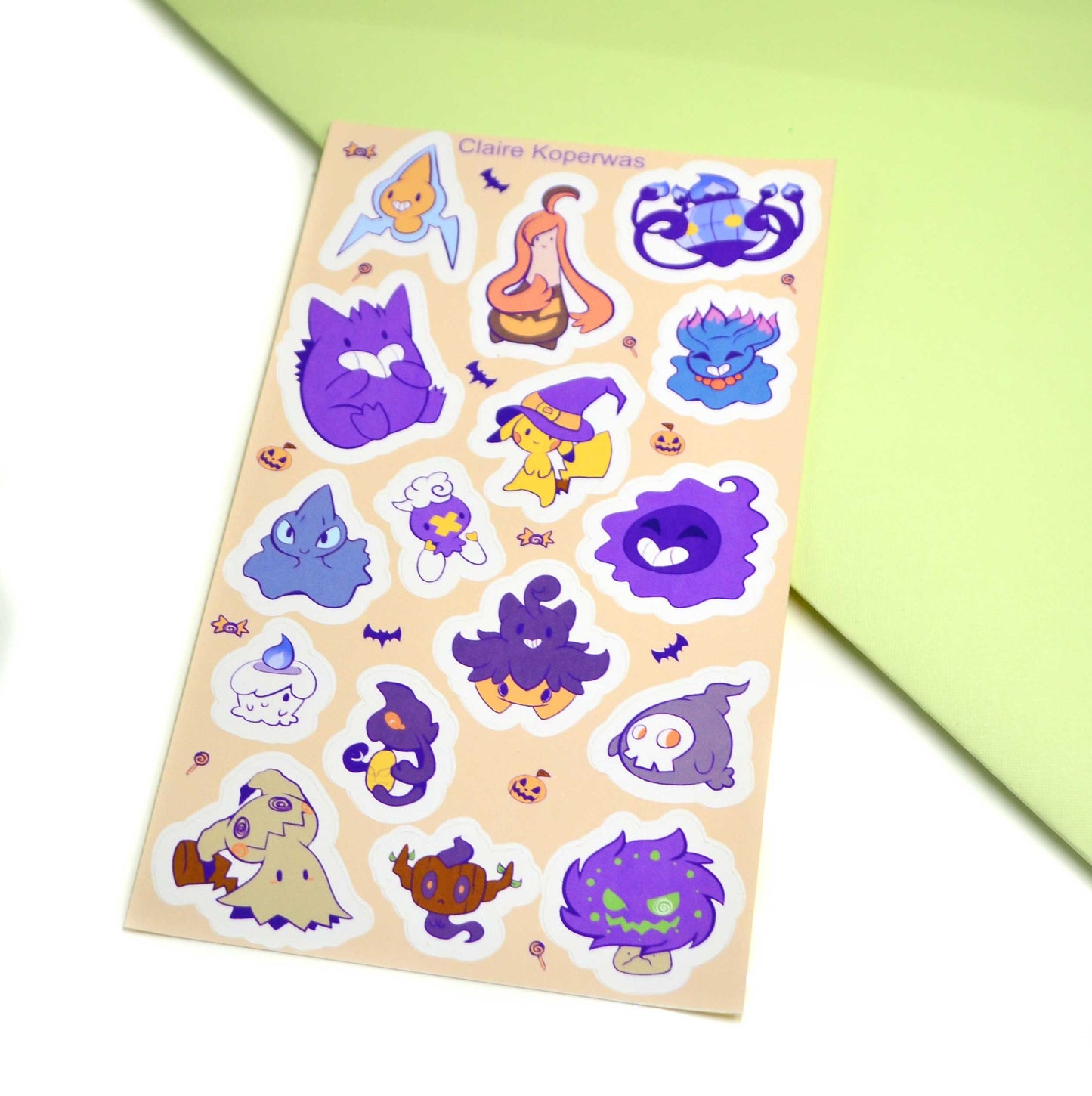 Pokemon halloween Sticker Sheets