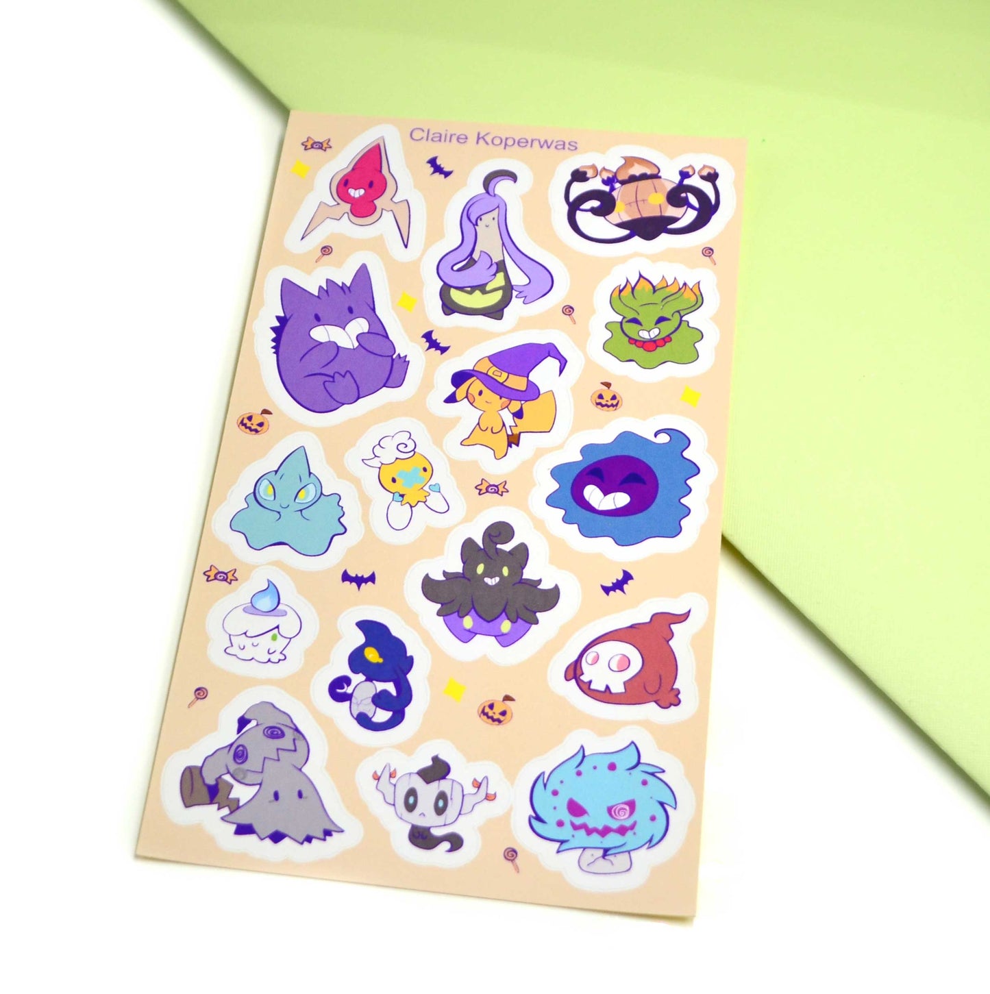 Pokemon halloween Sticker Sheets