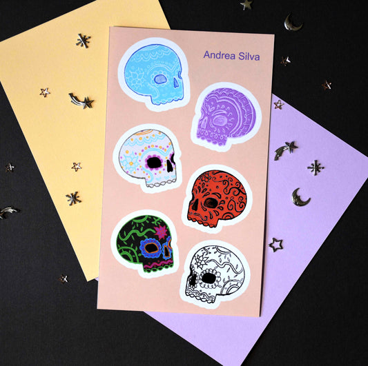 Sugar Skull Sticker Sheets
